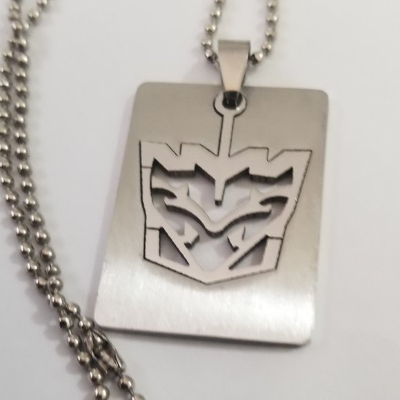 Mens Stainless Steel Retro 80's Transformer Ball Bead Necklace - Picture 5 of 5